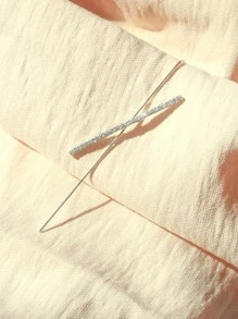 DAZY 1 cái bông tai hình chữ thập Criss - Bạc - Xem 6