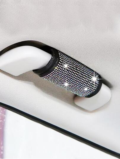 1pc Diamond Inlaid Car Mounted Pull-Up Gloves Women's Decorative Handle For Car Use