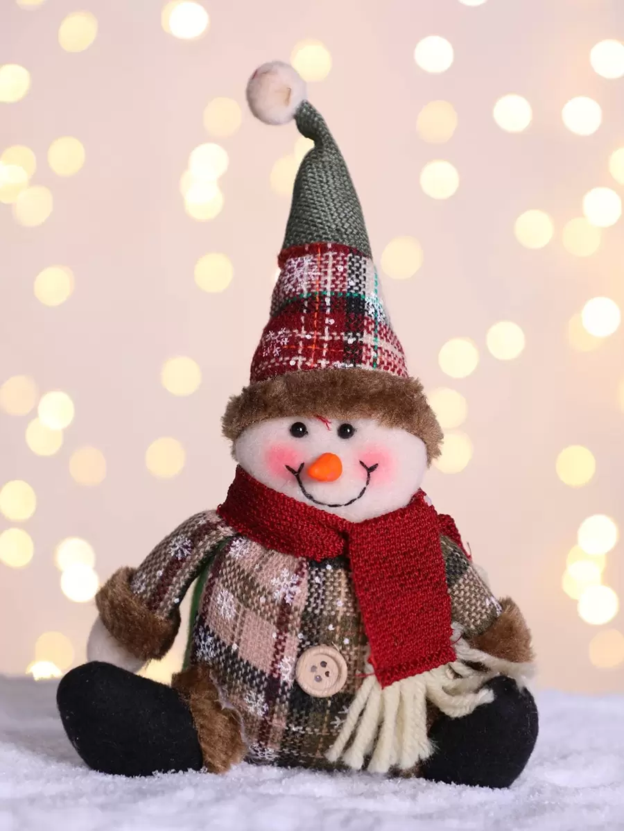 1pc Snowman Design Decoration Craft Best Gifts Birthday Home Decor Christmas Decorations Room Decor Christmas - Multicolor - View 1