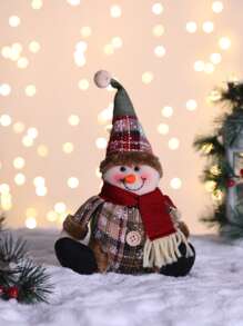 1pc Snowman Design Decoration Craft Best Gifts Birthday Home Decor Christmas Decorations Room Decor Christmas - Multicolor - View 4