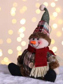 1pc Snowman Design Decoration Craft Best Gifts Birthday Home Decor Christmas Decorations Room Decor Christmas - Multicolor - View 5