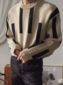 DAZY Men Drop Shoulder Jumper - Khaki - View 2