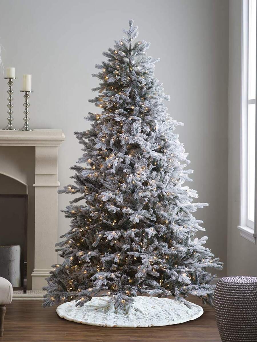 1pc Christmas Snowflake Embroidered Decoration Rug - Multicolor - View 1