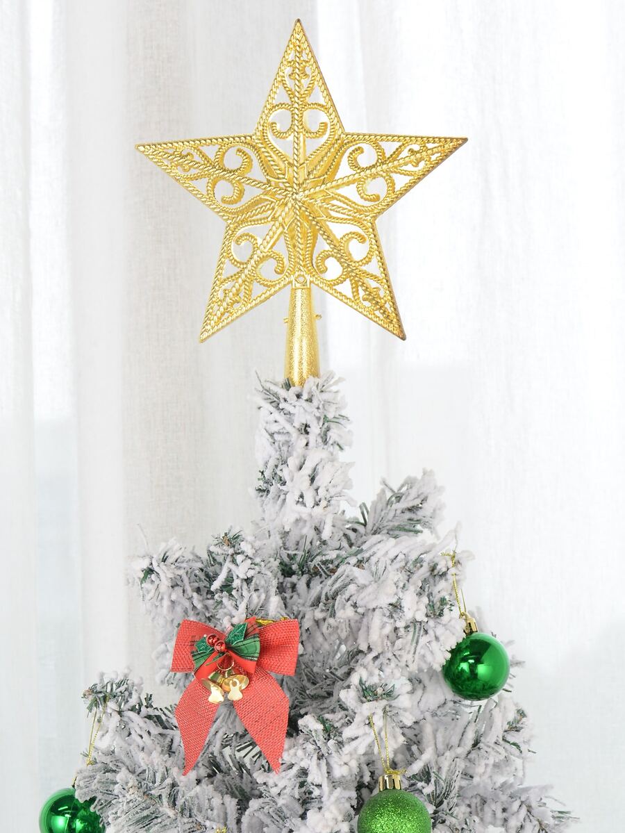 1pc Christmas Star Decoration - Gold - View 1