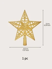 1pc Christmas Star Decoration - Gold - View 3