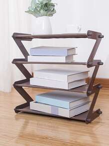 1pc Simple Shoe Rack Assembly Z-Type Household Dormitory - Coffee Brown - View 4