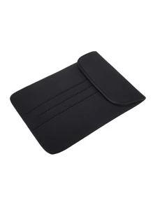 14 Inch Solid Laptop Bag - Black - View 3