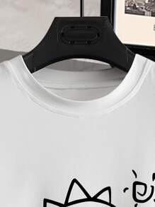 Manfinity Tops Nam Hoạt hình Giải trí - trắng - Xem 7