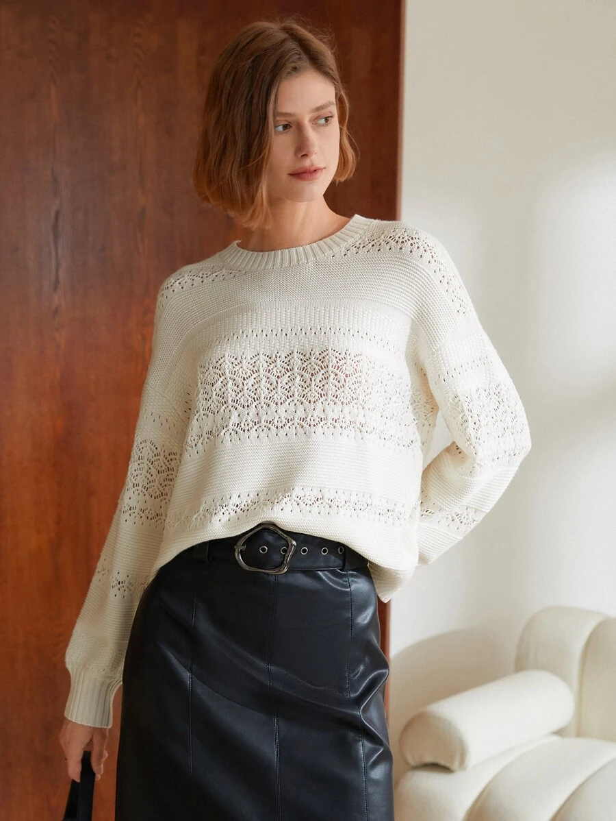 MOTF PREMIUM Áo len nữ màu trơn Giải trí