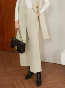 MOTF PREMIUM VISCOSE PRESS CREASE TAILORED TROUSERS - Beige - View 2