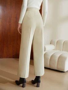 MOTF PREMIUM VISCOSE PRESS CREASE TAILORED TROUSERS - Beige - View 3