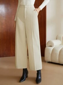 MOTF PREMIUM VISCOSE PRESS CREASE TAILORED TROUSERS - Beige - View 4