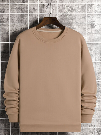 Guys Solid Thermal Lined Sweatshirt