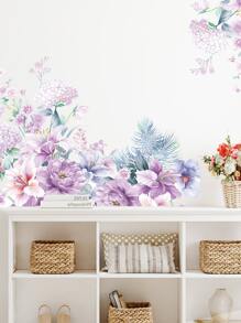 1set Flower Pattern Wall Sticker - Multicolor - View 2