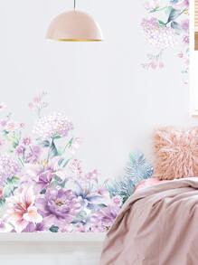 1set Flower Pattern Wall Sticker - Multicolor - View 4