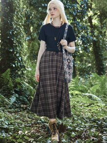 ROMWE Fairycore Áo thun nữ Tương phản Mesh Thêu Loại bướm Giải trí - màu đen - Xem 3