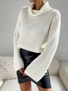 Áo len nữ màu trơn Giải trí - trắng - Xem 5