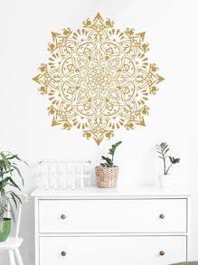 1pc Mandala Pattern Wall Sticker - Gold - View 6