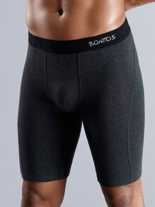 3 piezas de calzoncillos-boxer largos y transpirables para hombre, ropa interior deportiva casual - Multicolor - Ver 3