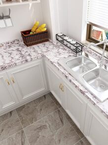 1pc Marble Pattern Wall Paper - Multicolor - View 5