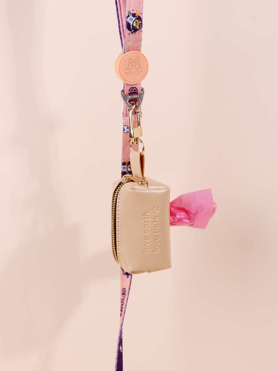 nicovaer 1入組PU寵物戶外垃圾收納包 - 杏色 - 查看 1