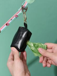 nicovaer 1入組PU寵物戶外垃圾袋分配器 - 黑色 - 查看 2