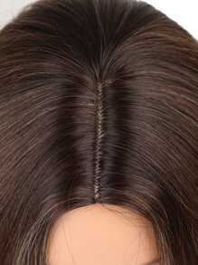 HAIRCUBE 24 Inch Rose Gold Mid-Split Long Curly Hair Beautiful Erotogenic Graceful Fashionable Enchanting Synthetic Wigs for Women - Multicolor - View 6