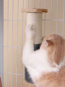 1pc Wooden Cat Scratcher - Grey - View 4