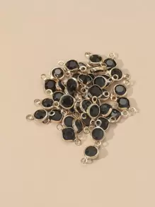40 piezas/80 piezas Colgante doble de moda, se puede usar para collar o aretes - Negro - Ver 7