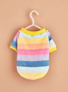 Color Block Plush Pet Sweatshirt - Multicolor - View 2