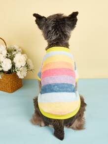 Color Block Plush Pet Sweatshirt - Multicolor - View 4