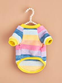 Color Block Plush Pet Sweatshirt - Multicolor - View 5