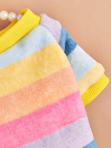 Color Block Plush Pet Sweatshirt - Multicolor - View 6
