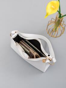 極簡風格法棍包 - 白色 - 查看 3