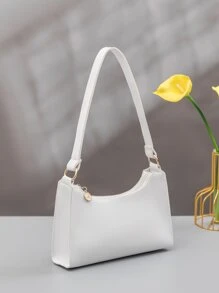 極簡風格法棍包 - 白色 - 查看 4