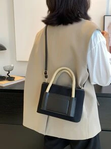 Minimalist Square Bag - Black - View 2