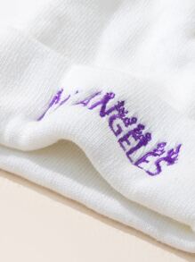 1 件男女通用 Y2K 风格刺绣字母针织帽，百搭户外休闲冬季帽，适合日常通勤