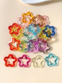 25 件隨機顏色塑膠星星 DIY 吊墜 - 彩色 - 查看 2