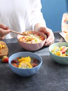 4pcs Mixed Color Bowl School Supplies,Back To School - Multicolor - View 2