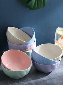 4pcs Mixed Color Bowl School Supplies,Back To School - Multicolor - View 4