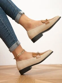 Giày bệt Nữ Khối Màu Thanh lịch - Nhiều màu - Xem 7