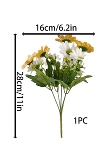 1束人造雛菊花 - 彩色 - 查看 5
