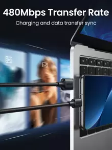 UGREEN USB Type C 充电器线 快速充电和同步数据线 快速充电 3.0 USB C 线 - 黑色 - 查看 7