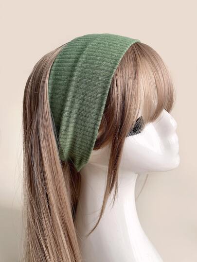 1条简约针织发带，学院风运动头巾，粉色/黑色/白色，男女皆宜的百搭配饰，适合所有季节，可作发带、头巾、吸汗带、校园用品、大学用品、秋冬季女士发饰、度假装扮、优雅围巾、女士头巾、柔软头巾