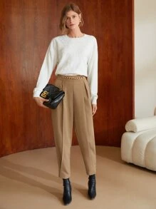 MOTF PREMIUM WOOL-MIX EMBROIDERY JUMPER - White - View 5