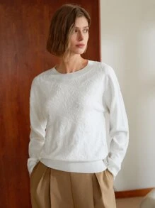MOTF PREMIUM WOOL-MIX EMBROIDERY JUMPER - White - View 7
