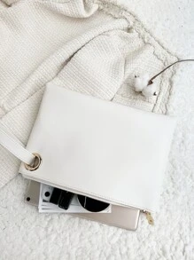 Square Bag Eyelet Detail Square Bag, For Women, Rookies & White-Collar Workers,For Lady,For Female Lipsticks,For Dinner/Banquet,For Prom,For Wedding,For Party High Quality Leather - White - View 2