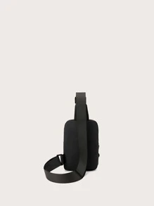 Mini bolso bandolera con cremallera frontal para hombre Bolso de pecho