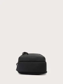 Mini bolso bandolera con cremallera frontal para hombre Bolso de pecho