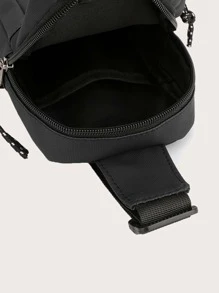 Mini bolso bandolera con cremallera frontal para hombre Bolso de pecho